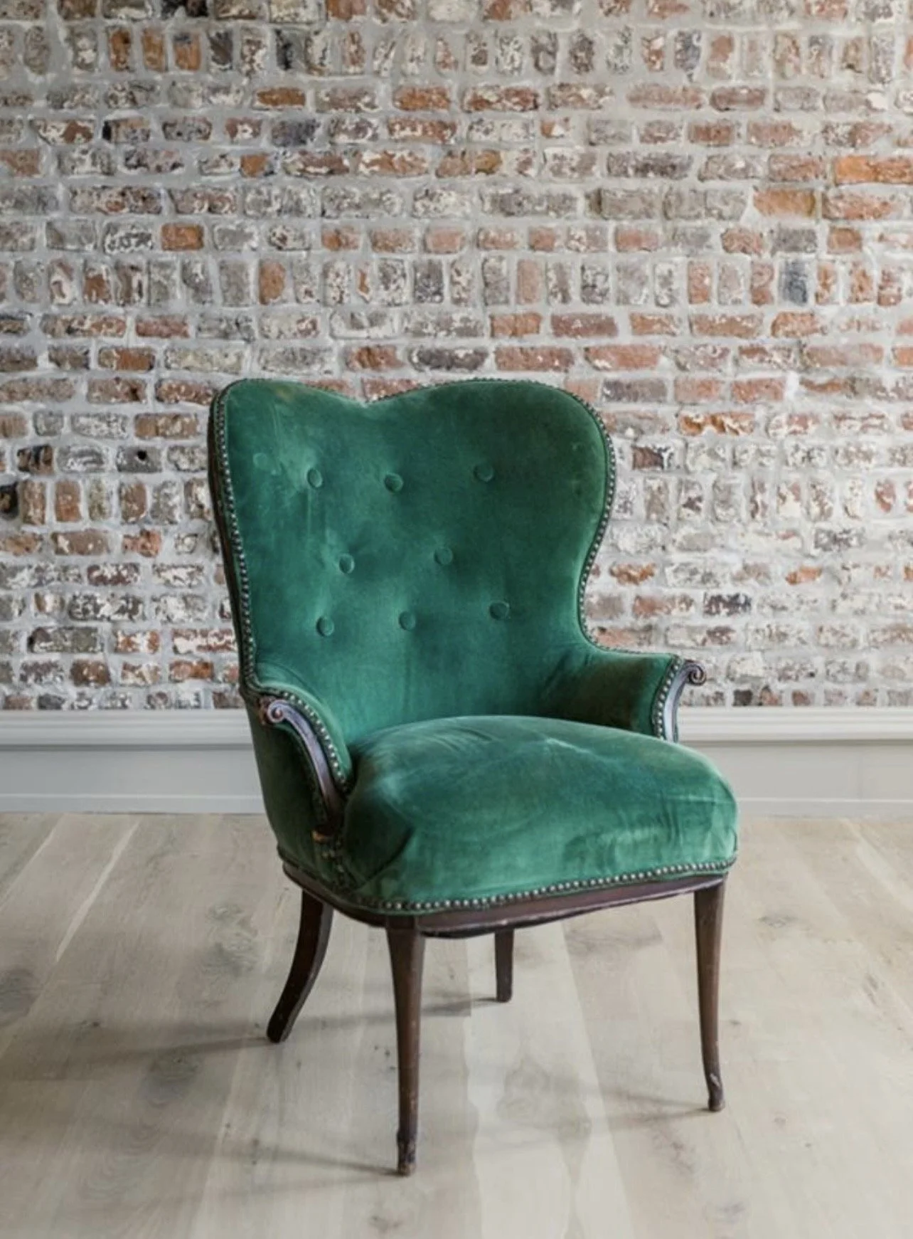 Vintage Emerald Green Chair 