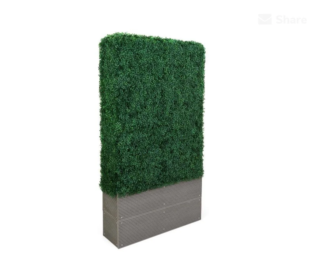 Greenery Wall with Metal Planter Base 