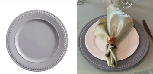 Pier 1 Grey Beaded Charger #9 