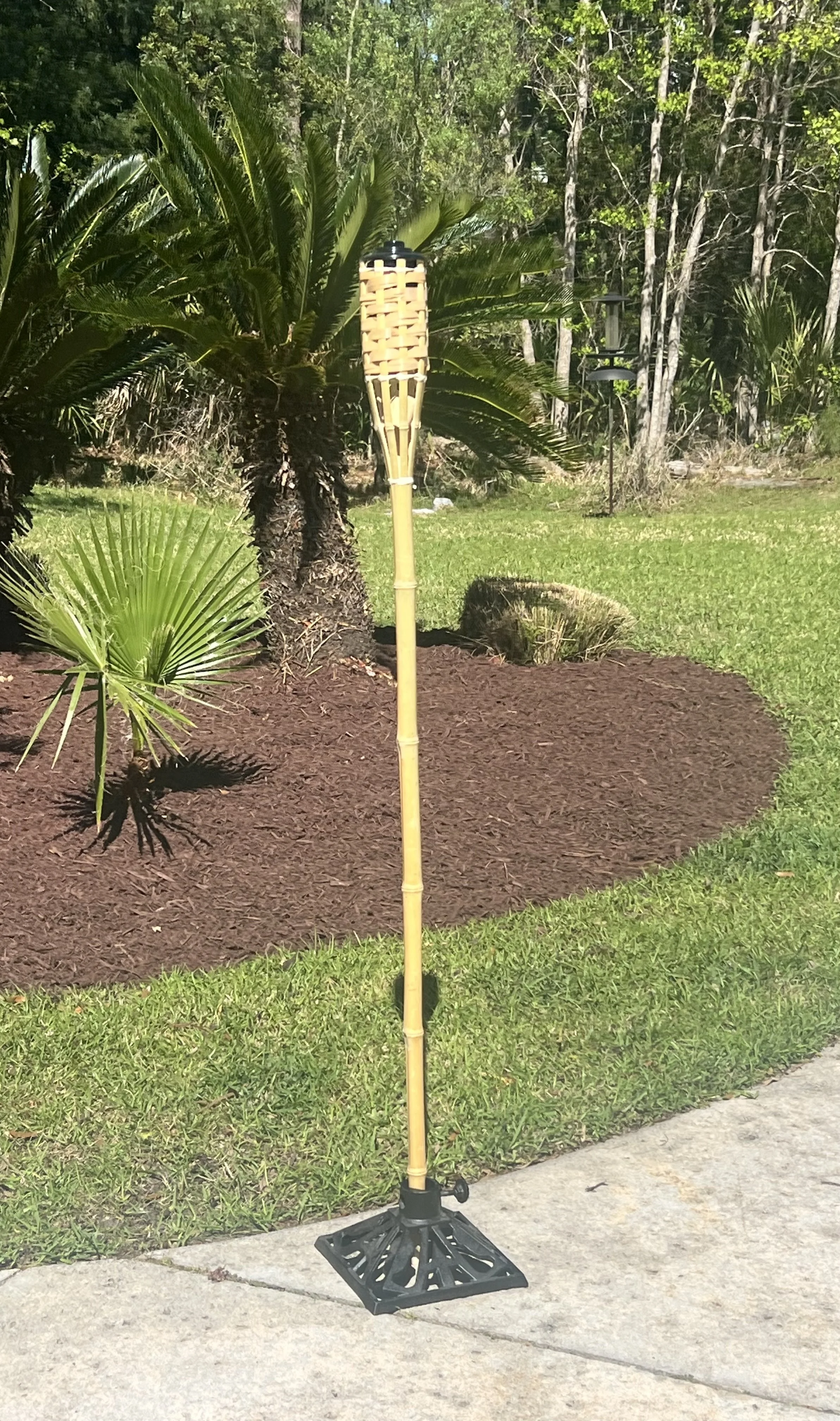 Tiki Torch and holder 
