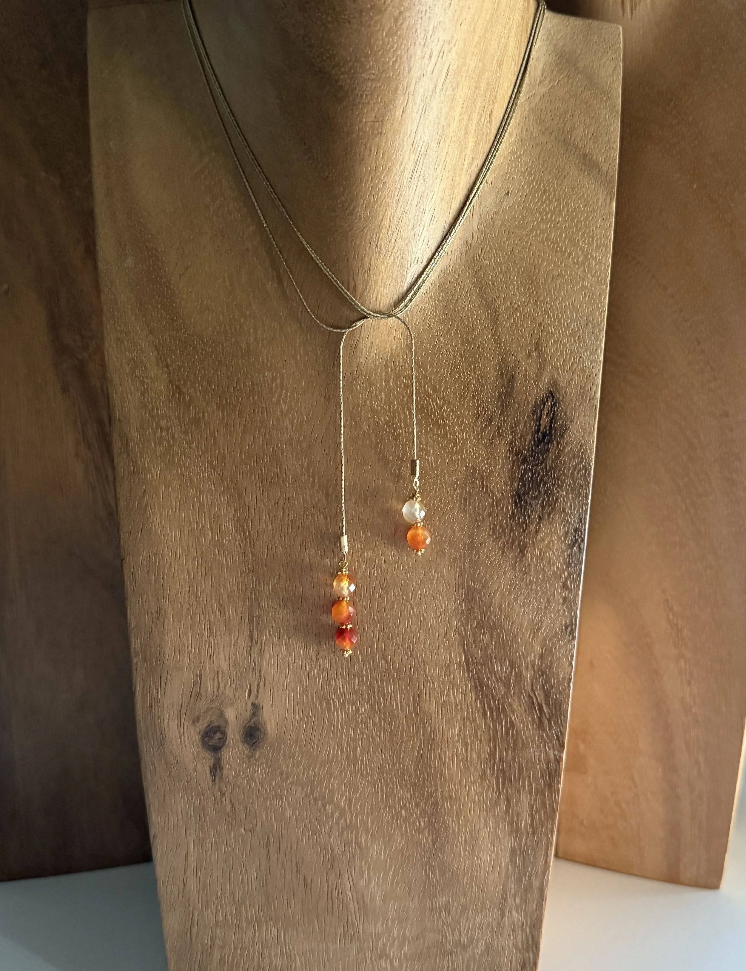 Carnelian Lariat