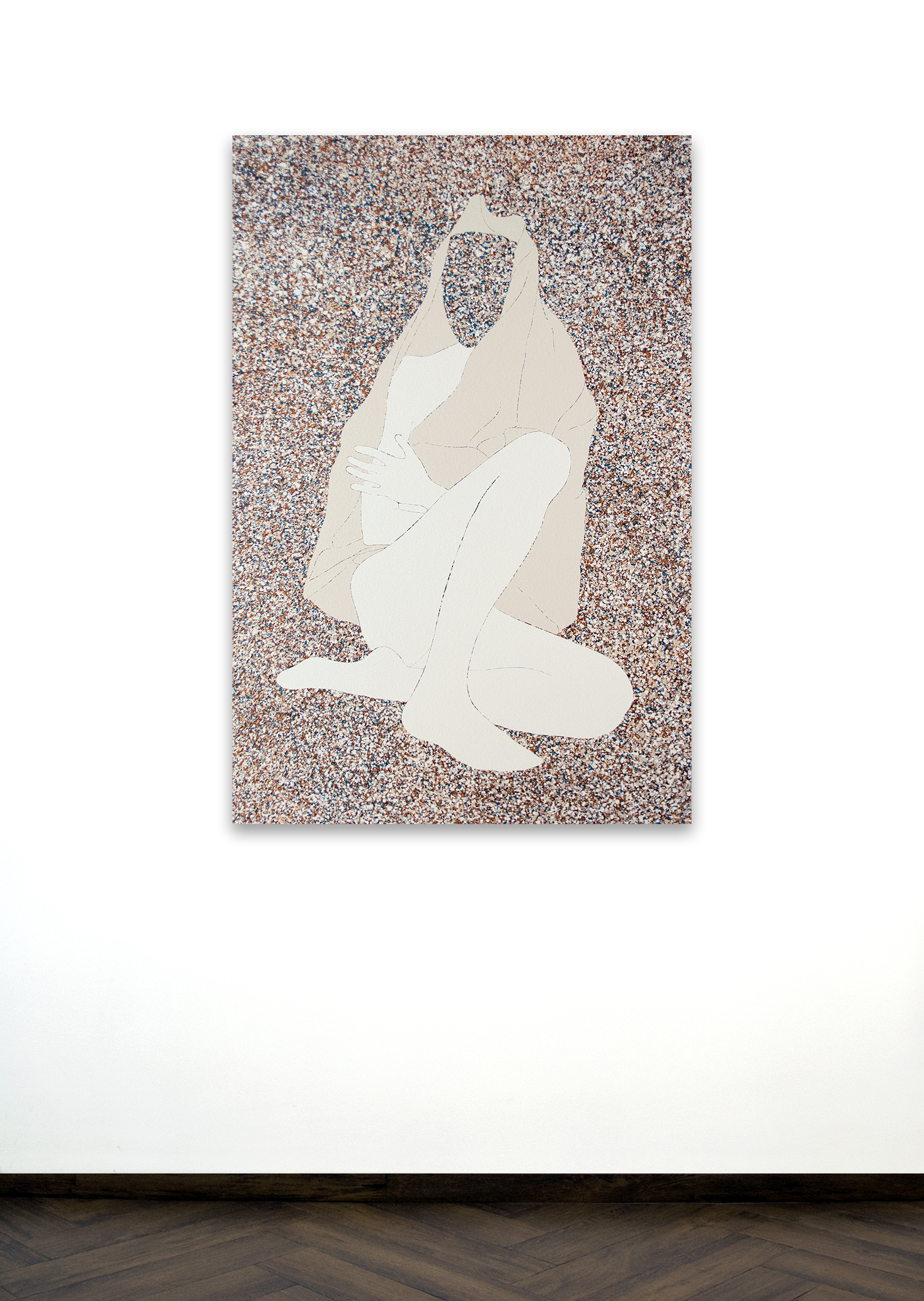 Skoya Assémat-Tessandier, Sleeping Beauty °IX, 2015 135cm x 95cm, Acrylic on canvas, wooden stretchers.
