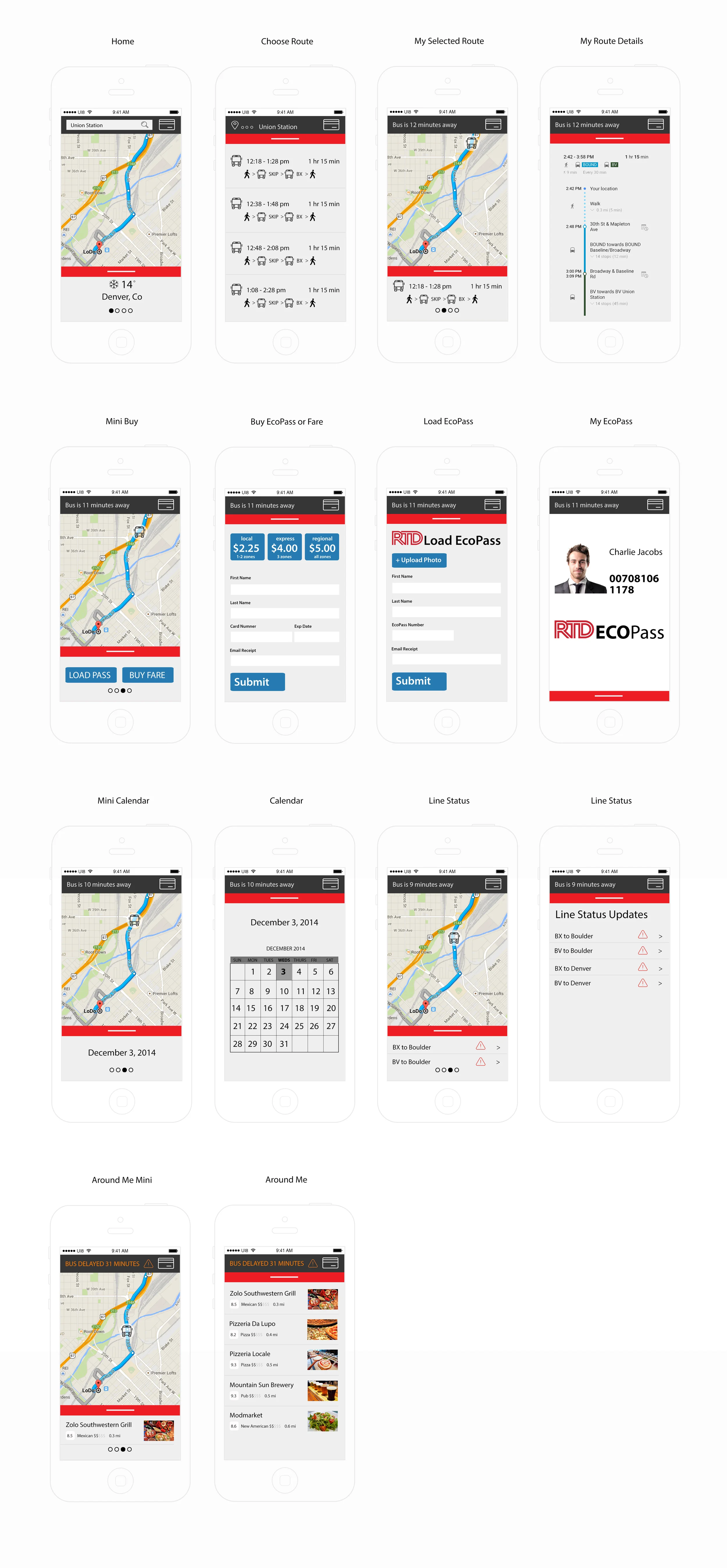 Initial prototype of the RTD Beacon allows users to watch their selected bus or train in realtime, be notified of delays,&nbsp;and connects them with nearby points of interest.