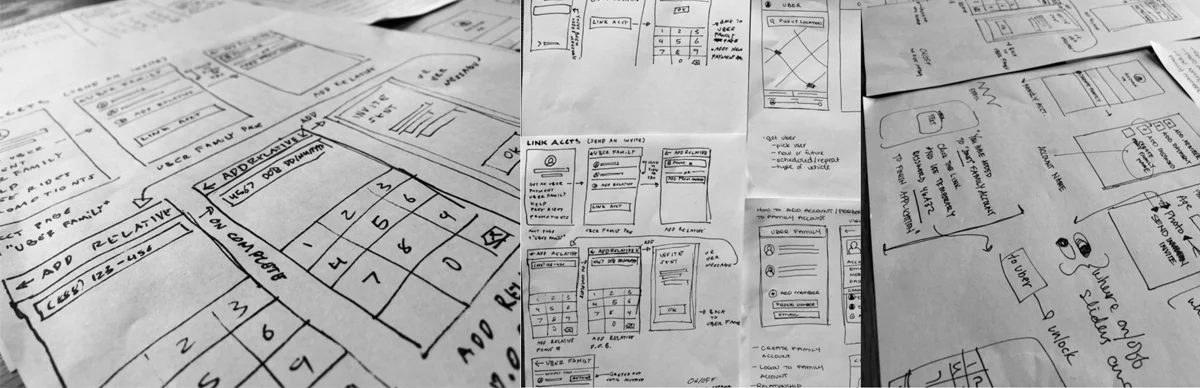 We quickly worked through ideas by doing several rounds of rapid sketching