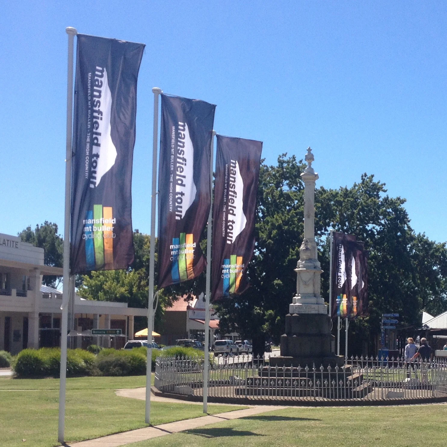 The flags have arrived. The new arch can't be far away either...