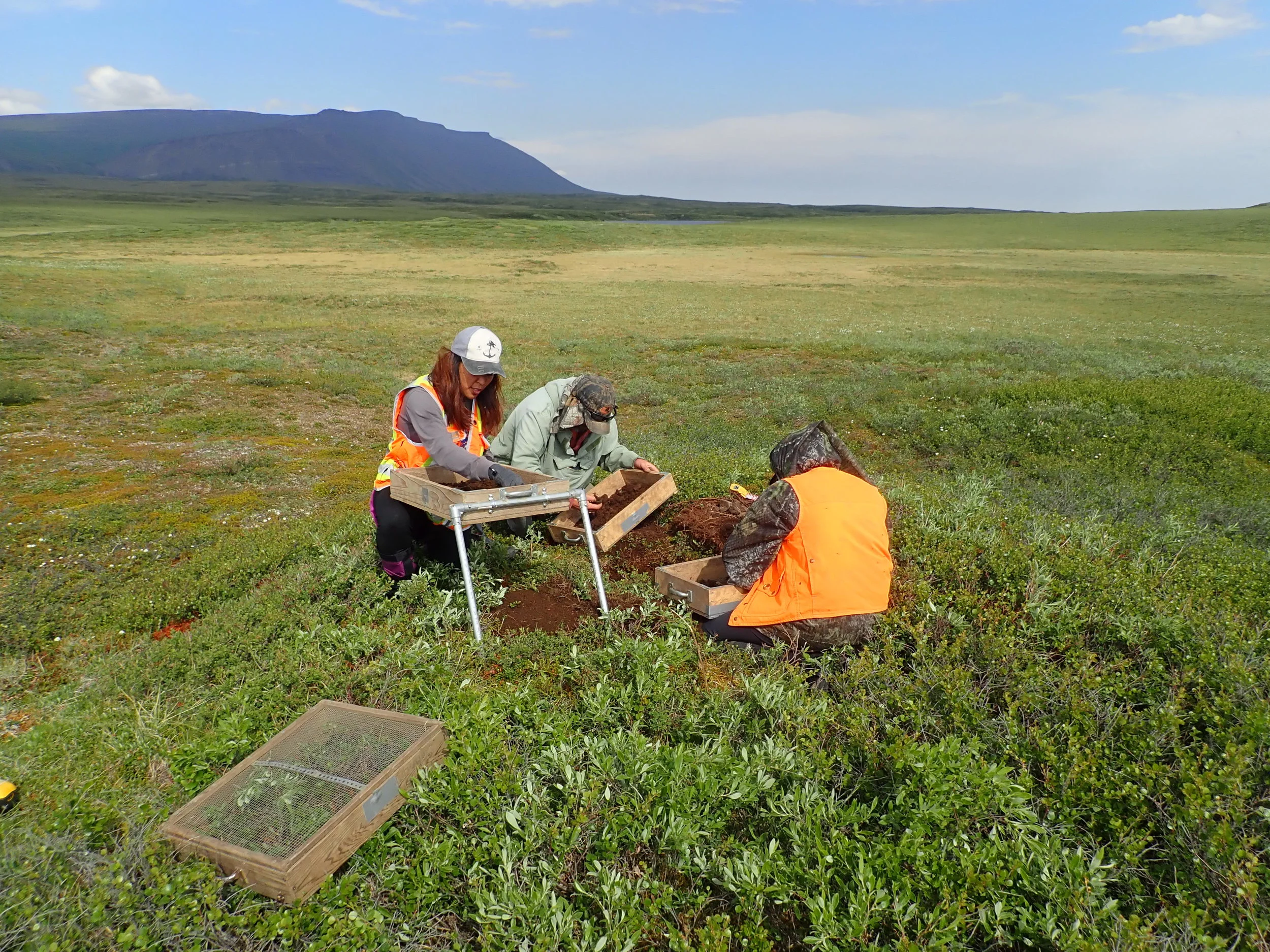  SRB&amp;A field crews excavating subsurface test near Toolik Lake in Brooks Range  Photo Credit - Jake Anders 