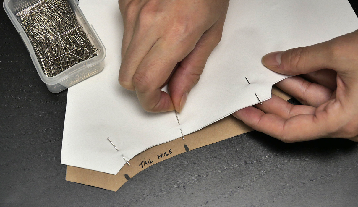 Remember the tail hole, and mark your pieces accordingly.