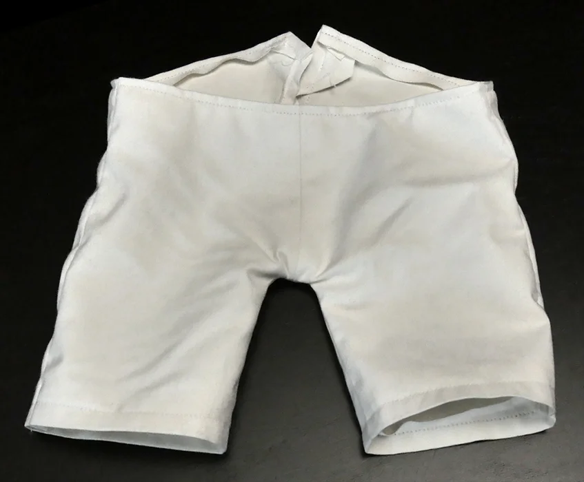 Finished pants from the front.