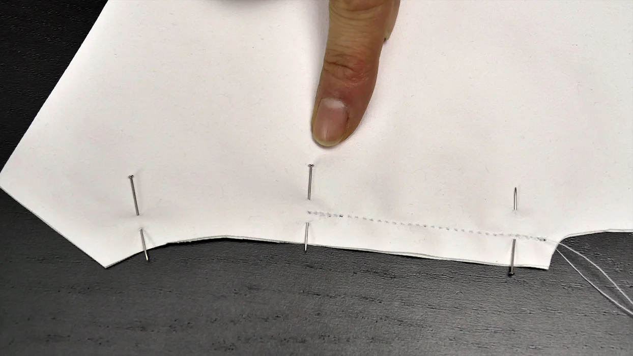 Remember to end your seam where the tail hole begins.