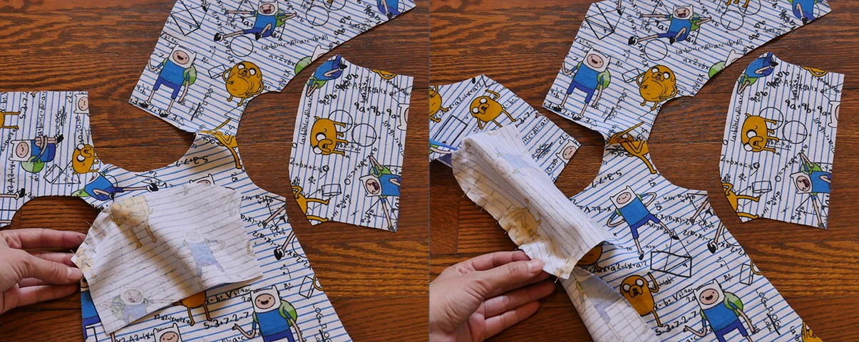 Pinning the sleeves in place will definitely help fit these pieces together. Take your time!