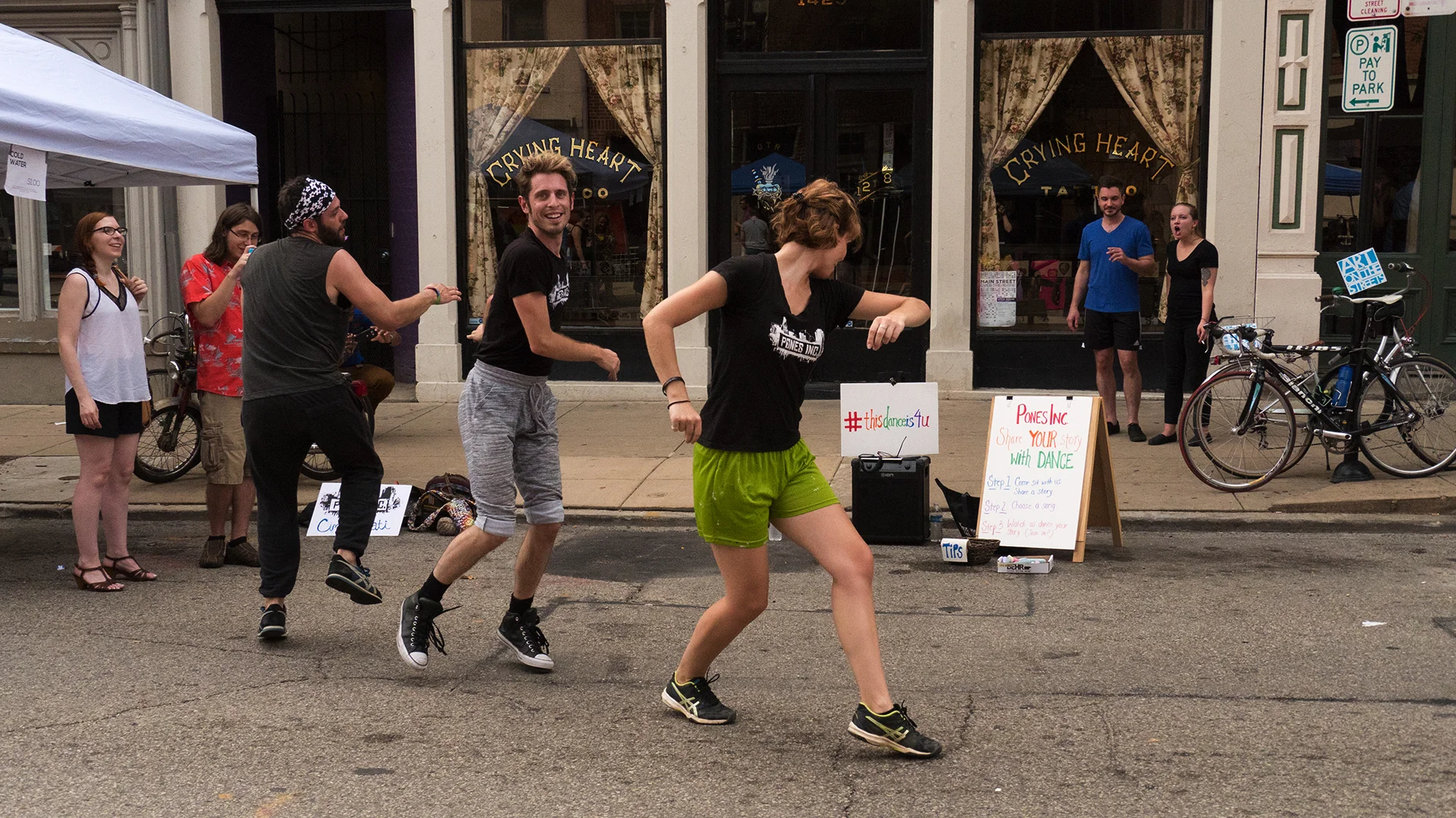 Pones inc dance group at Second Sunday on Main.