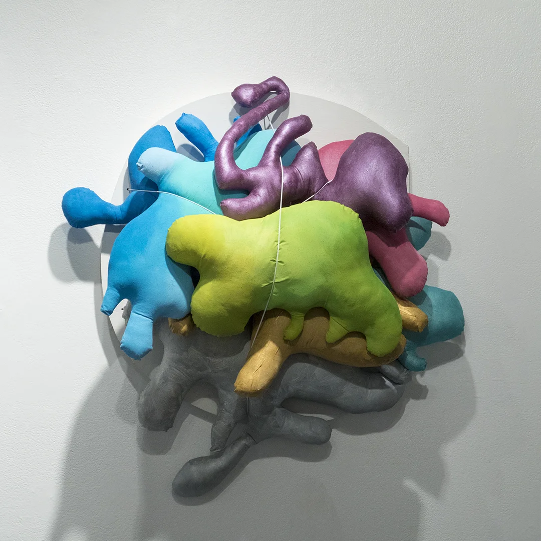 "C for Colors" is a sculpture/painting by Nina Caporale and Jackie Fisher.