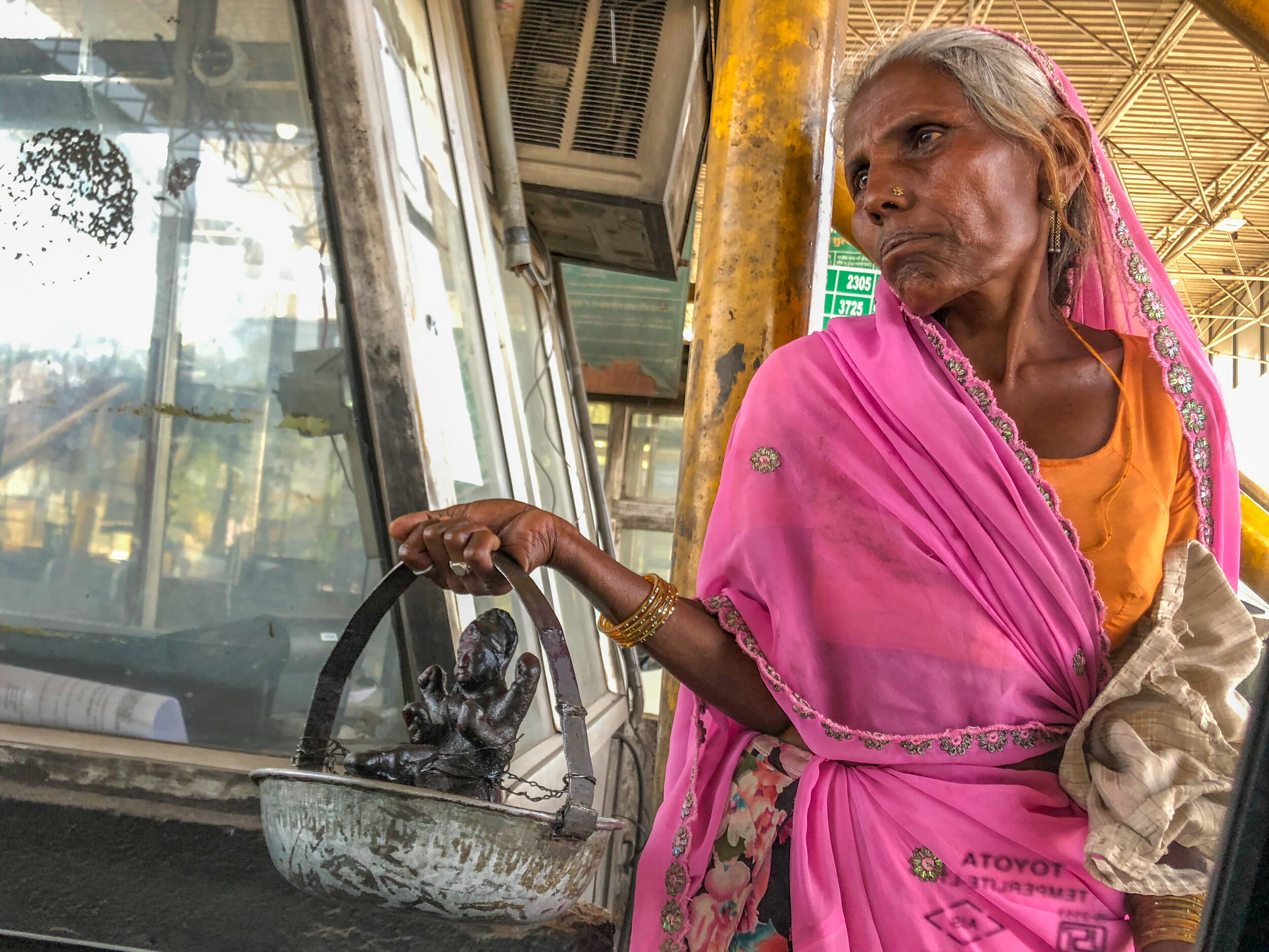 Woman at Toll Booth | Rajasthan, India |  Award winner Cosmos Club 2020 Cell Phone Contest