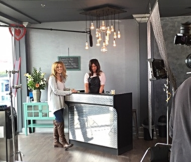 Sarah filmed her first infomercial! Modeling a hair product that boosts volume, she demonstrated the before/after results in an upscale NYC-based salon. Footage to come!