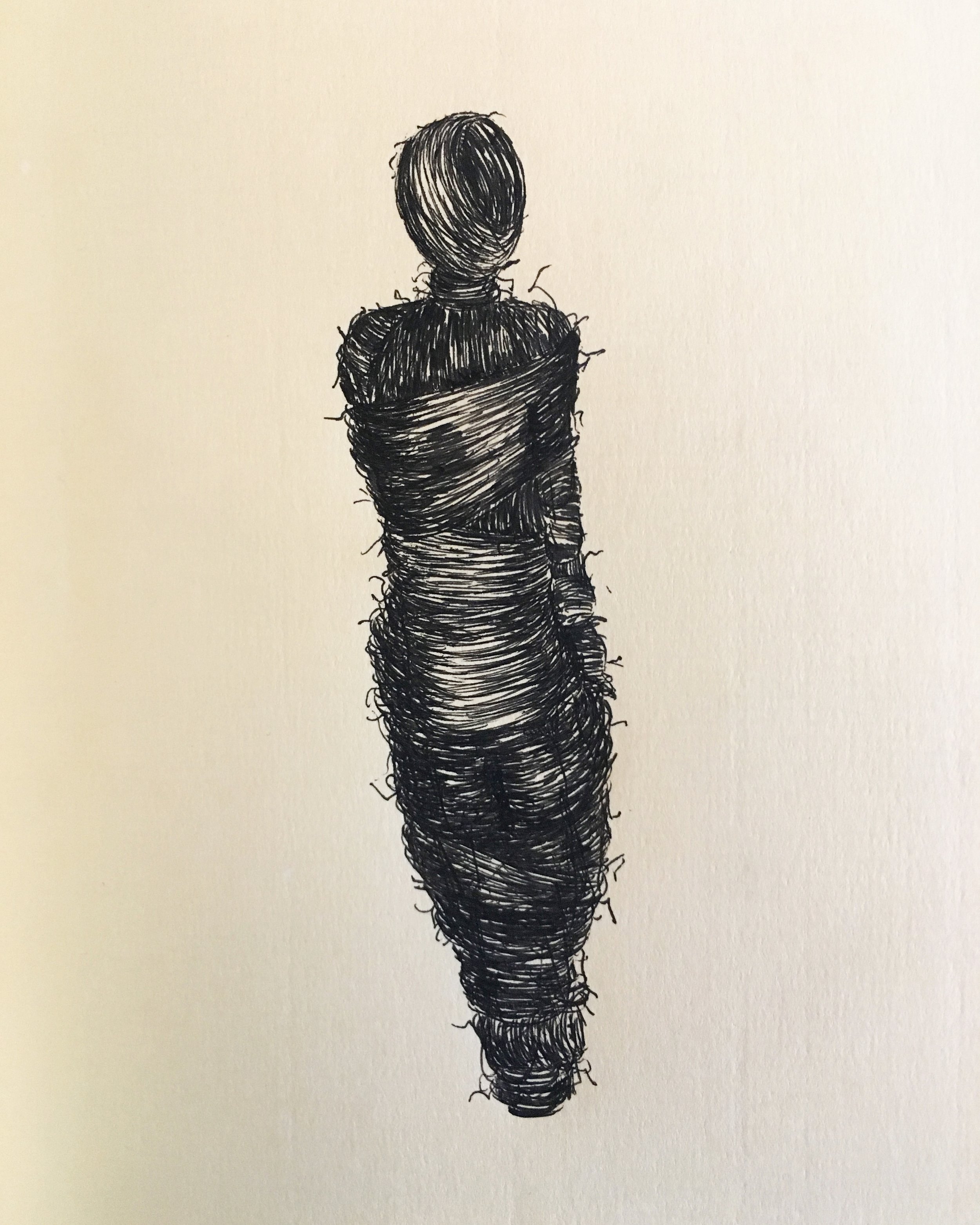 Untitled (Woman Wrapped in Hair)