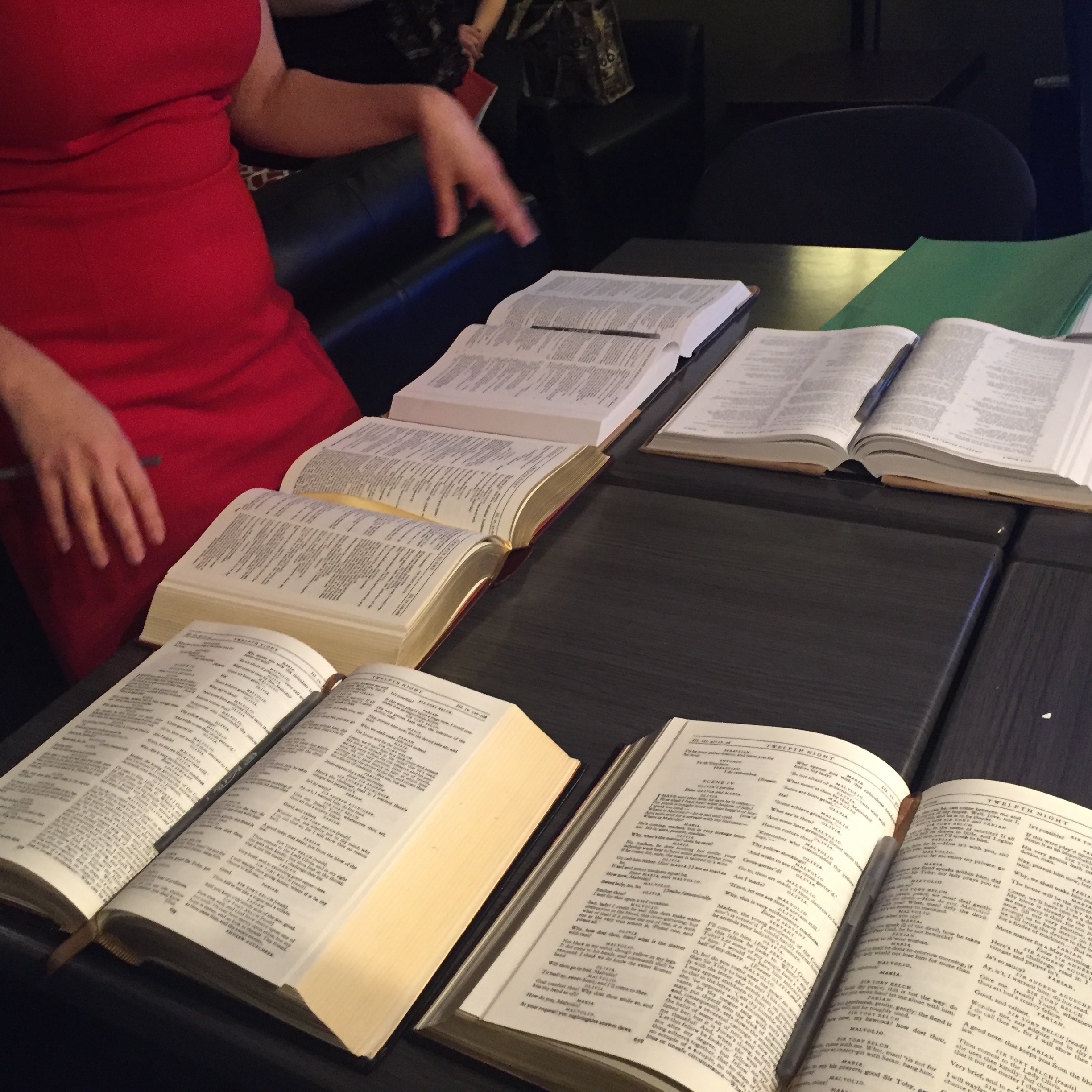During down time backstage, our actors signed copies of The Complete Works. Every performer who is a part of Shakespeare 400 will sign these anthologies.