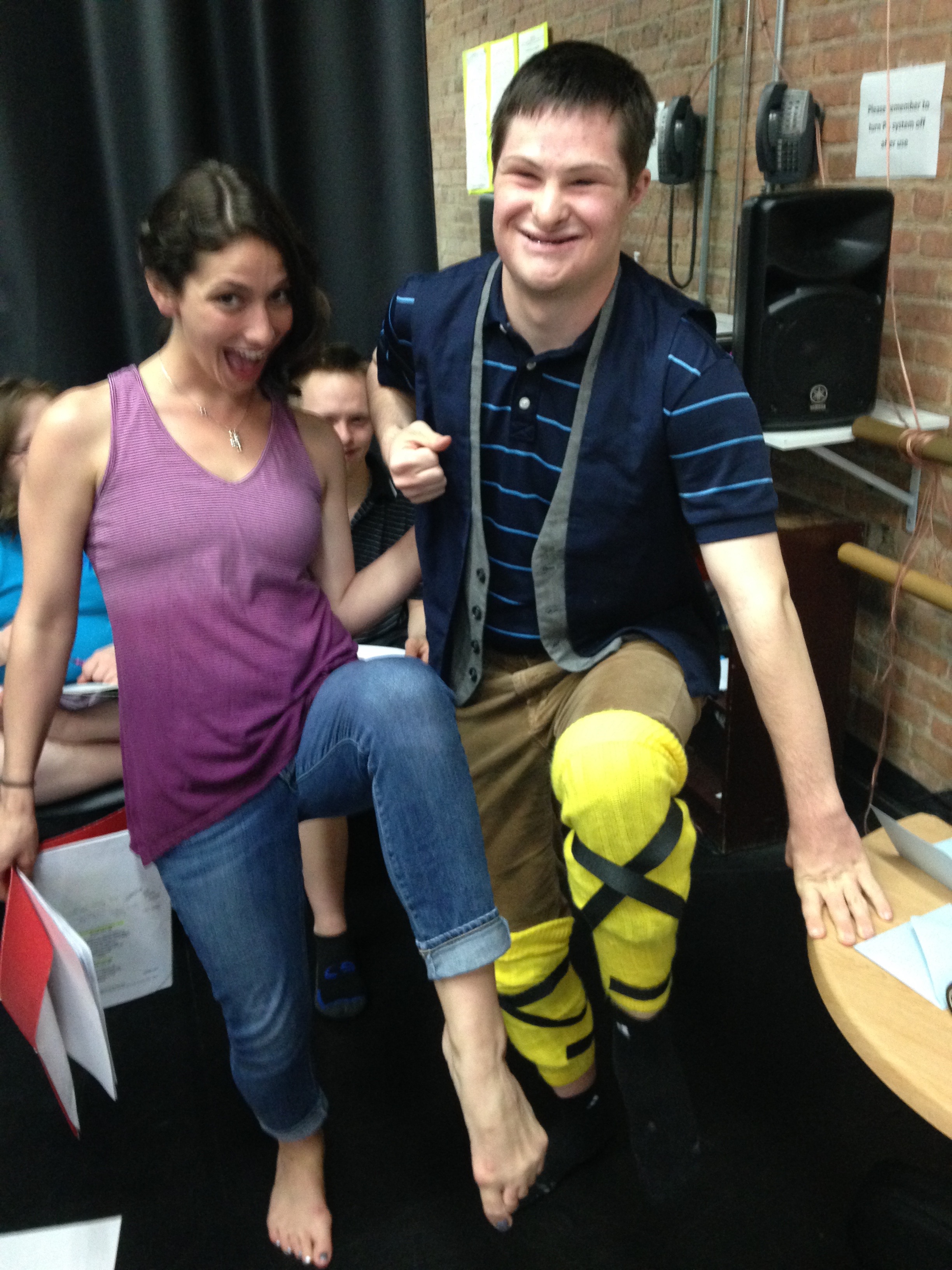 Andrew rocking the yellow stockings!
