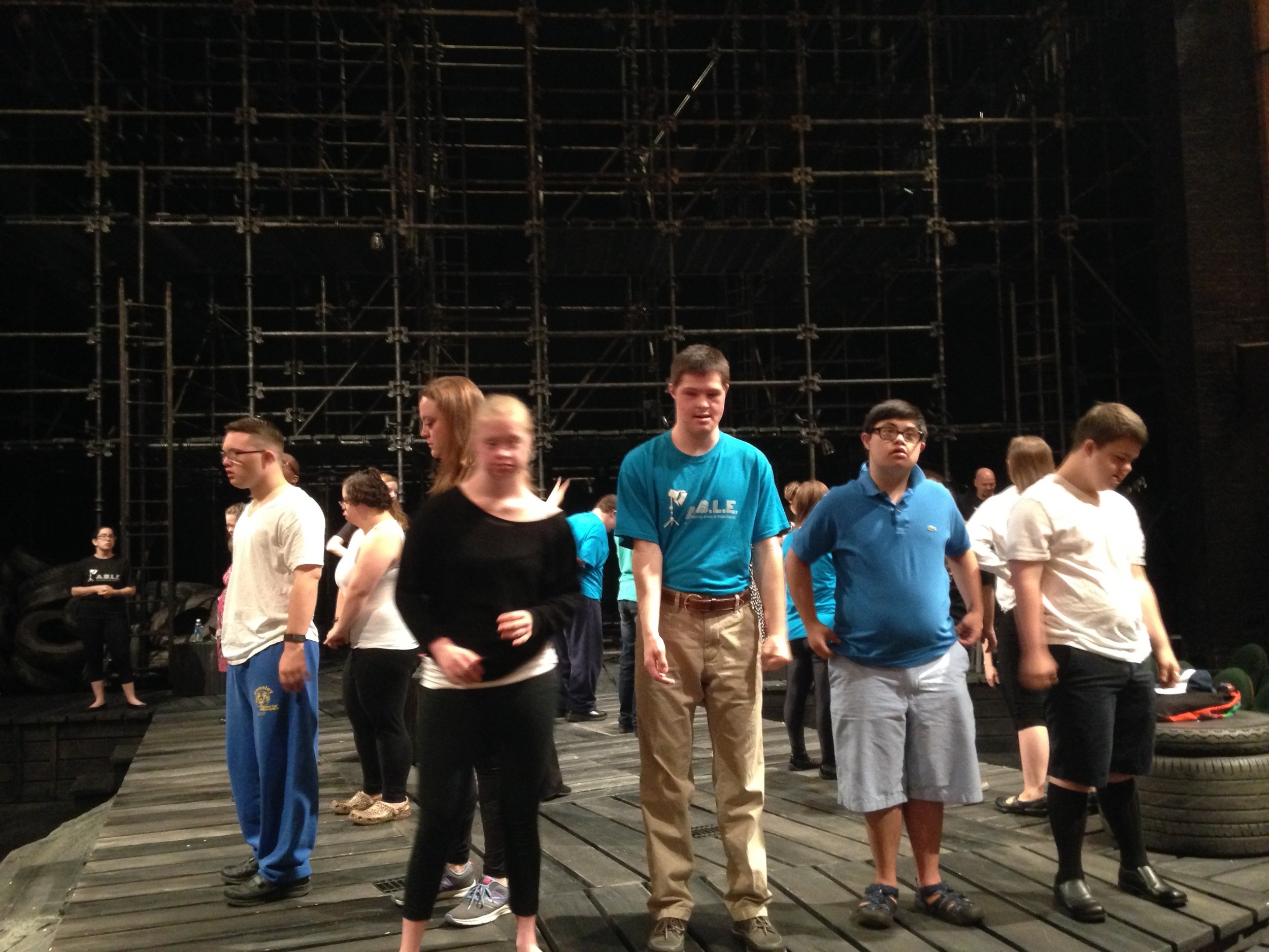 Our cast runs-through Sweet Viola before the house opens. 