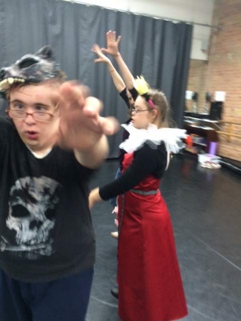Sam P. was ready to attack during dance party!
