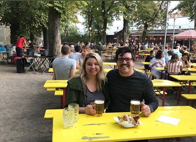 Mary traveling in Germany with her partner, Shane