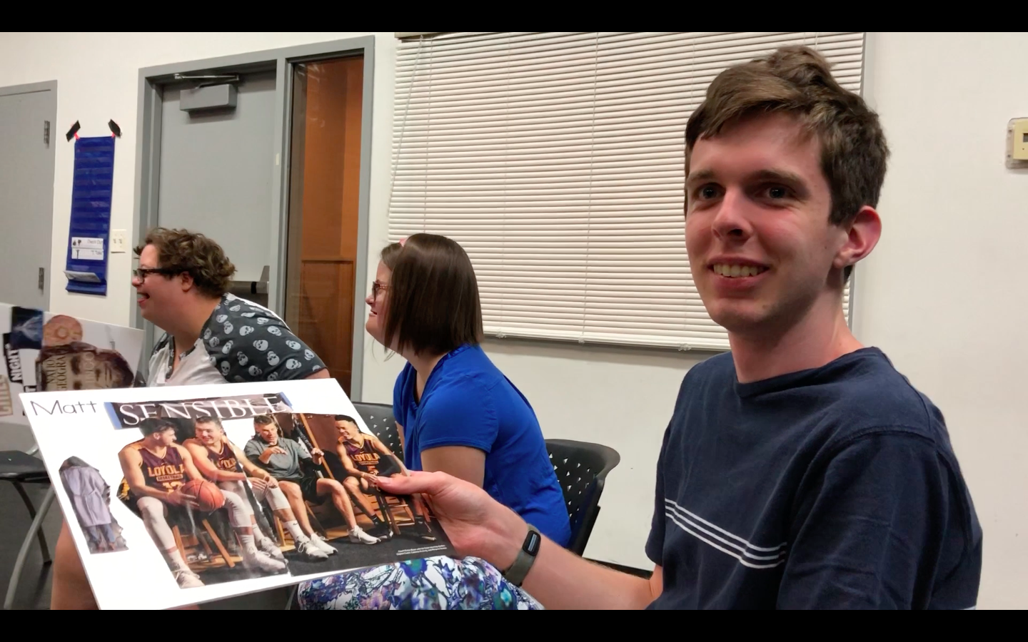 basketball was a big part of Matthew's board. 