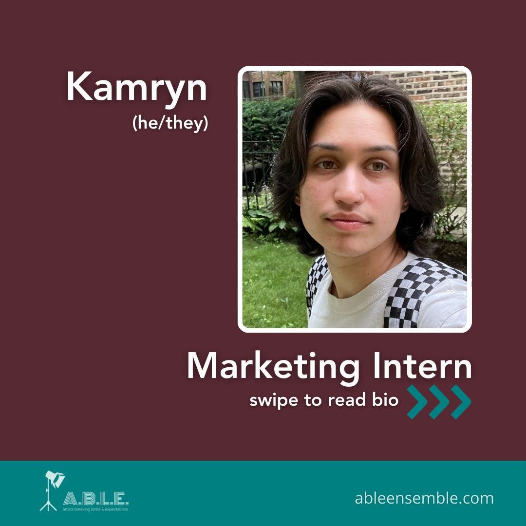 Please join us in giving a big welcome to the newest member of the A.B.L.E. team: Our Spring Marketing &amp; Social Media Intern Kamryn (he/they)!

Kam is a passionate storyteller who identifies as a non-binary, trans, autistic person. They have a de