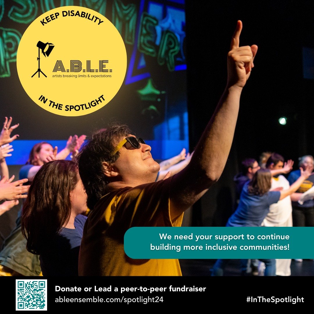 Happy 8th birthday, A.B.L.E.!!! For the past 8 years, we&rsquo;ve been creating innovative theatre and film projects for, with, and by individuals with intellectual and developmental disabilities. By placing disability in the spotlight, A.B.L.E. stri