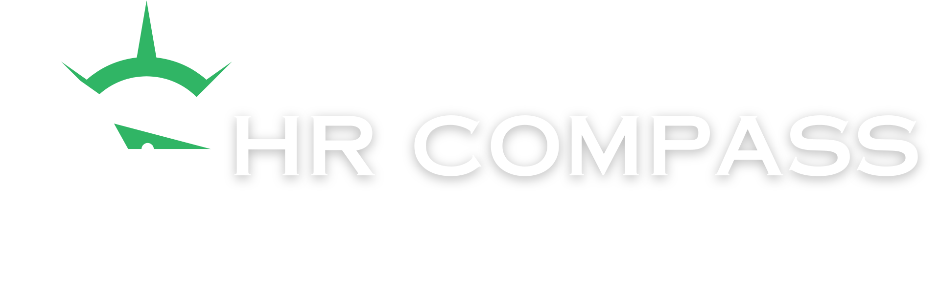 Logo of HR Compass featuring a black and green compass design with the text HR COMPASS