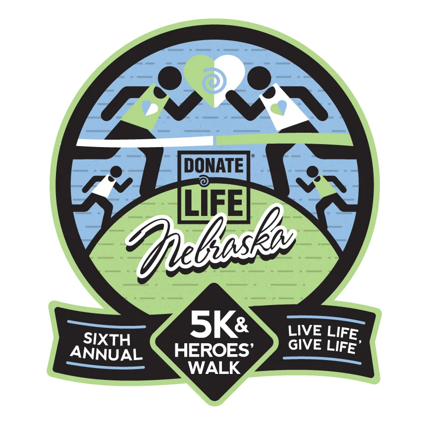 I was commissioned to do the logo/design for the 6th Annual 5k/Heroes' Walk for Donate Life Nebraska! 