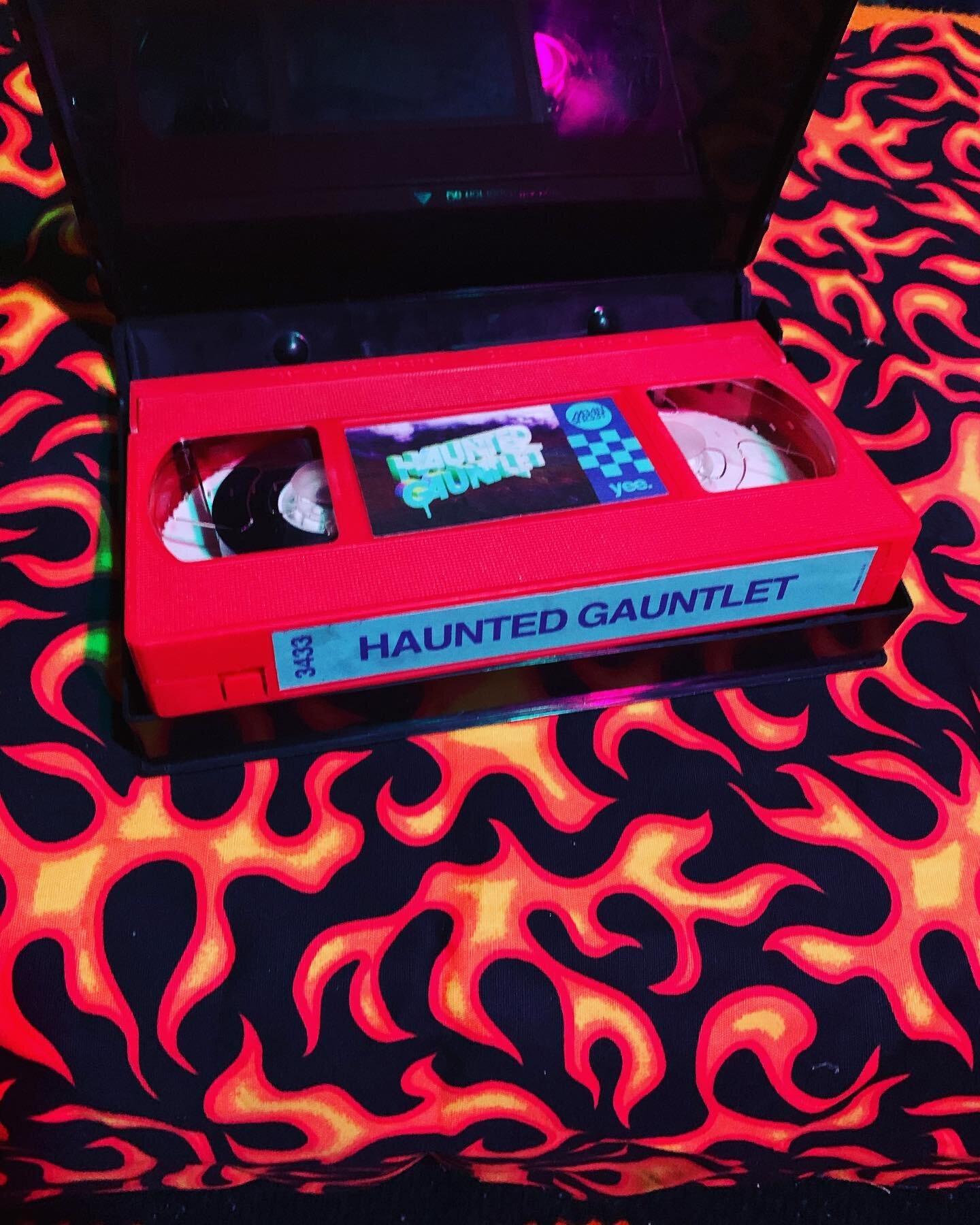 🚨NEW HG VHS! $10 at show or $20 shipped. Hand making a limited batch so don&rsquo;t miss out cousins. 1 hour of Haunted Gauntlet/M34N STR33T essence &amp; bonus content. Dm to reserve or be at @dmlift 9pm Sunday for my beat set at VHS NITE with @jin