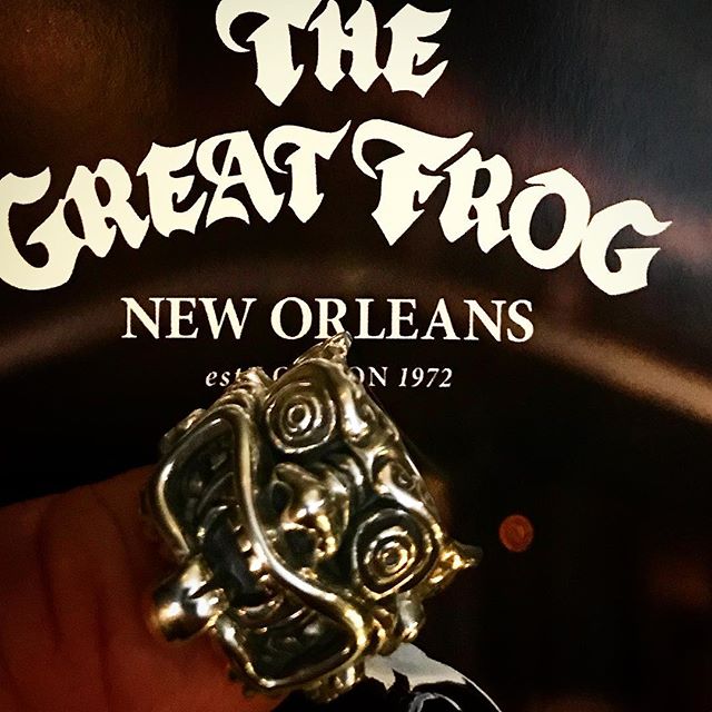 Lucky to find #thegreatfrog pop-up shop in #neworleans today and purchase the #bratstyle collaboration ring! @jeffpalhegyidesign