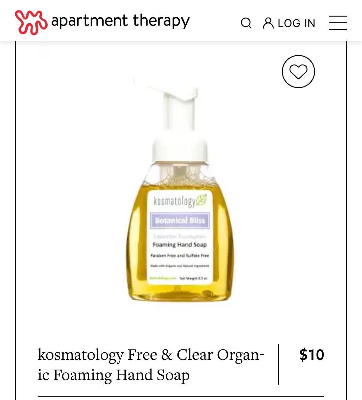 We&rsquo;re honored! ✨🧼
Kosmatology Hand Soap was featured in Apartment Therapy&rsquo;s new article: &ldquo;7 Non-Drying Hand Soaps That&rsquo;ll Leave Your Skin Feeling So Soft All Winter.&rdquo;
⠀⠀⠀⠀⠀⠀⠀⠀⠀
As a small, family-owned clean beauty bran