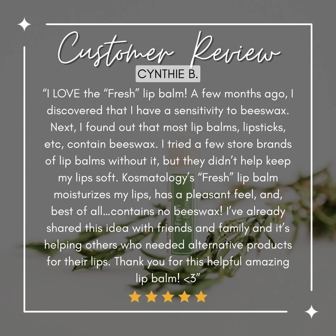 When finding the right lip balm makes all the difference 🤍
⠀⠀⠀⠀⠀⠀⠀⠀⠀
This review says it best&mdash;after discovering a beeswax sensitivity and trying countless options, our Fresh Lip Balm was the one that truly delivered. Soft, moisturized lips, a 