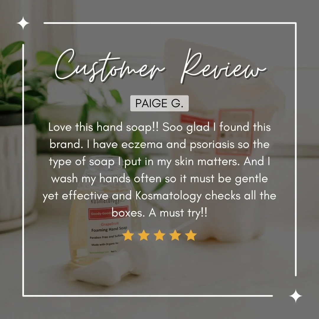 Reviews like this mean everything to us 🤍
⠀⠀⠀⠀⠀⠀⠀⠀⠀
&ldquo;I have eczema and psoriasis so the type of soap I put on my skin matters&hellip; and Kosmatology checks all the boxes.&rdquo;
⠀⠀⠀⠀⠀⠀⠀⠀⠀
Creating a hand soap that&rsquo;s gentle enough for se