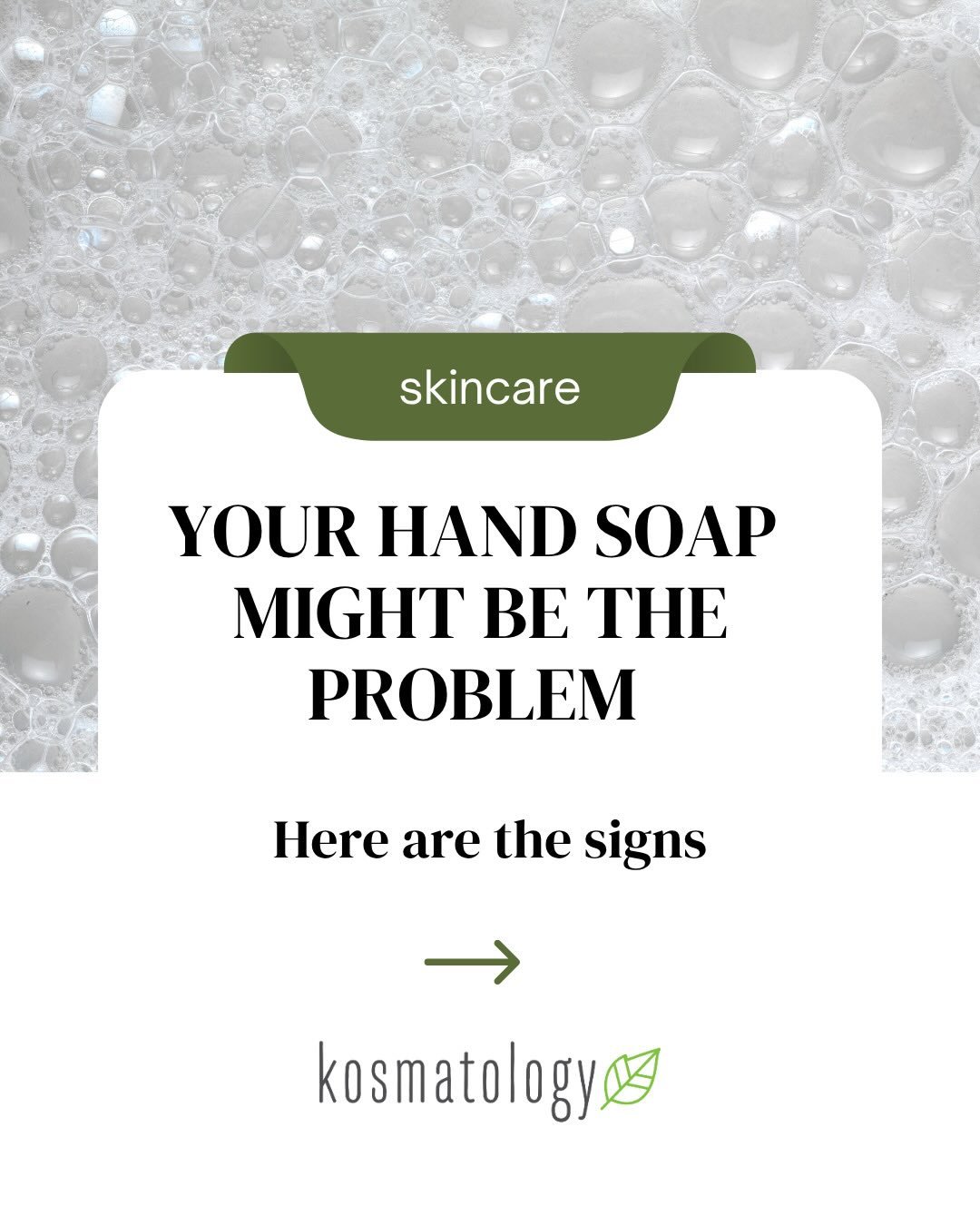 If this sounds familiar&hellip; your soap may be the problem.
⠀⠀⠀⠀⠀⠀⠀⠀⠀
Many hand soaps contain synthetic fragrance and harsh ingredients that can strip your skin especially with frequent washing.
⠀⠀⠀⠀⠀⠀⠀⠀⠀
Switching to a gentler, fragrance-free form