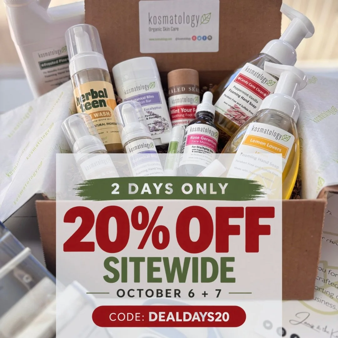 🚨 2 DAYS ONLY! 🚨

Amazon isn&rsquo;t the only one with deals 👀
Save 20% OFF SITEWIDE at Kosmatology October 6 + 7! 💚

It&rsquo;s the perfect time to stock up on your everyday favorites, try something new, or grab our just-released Holiday Hand So