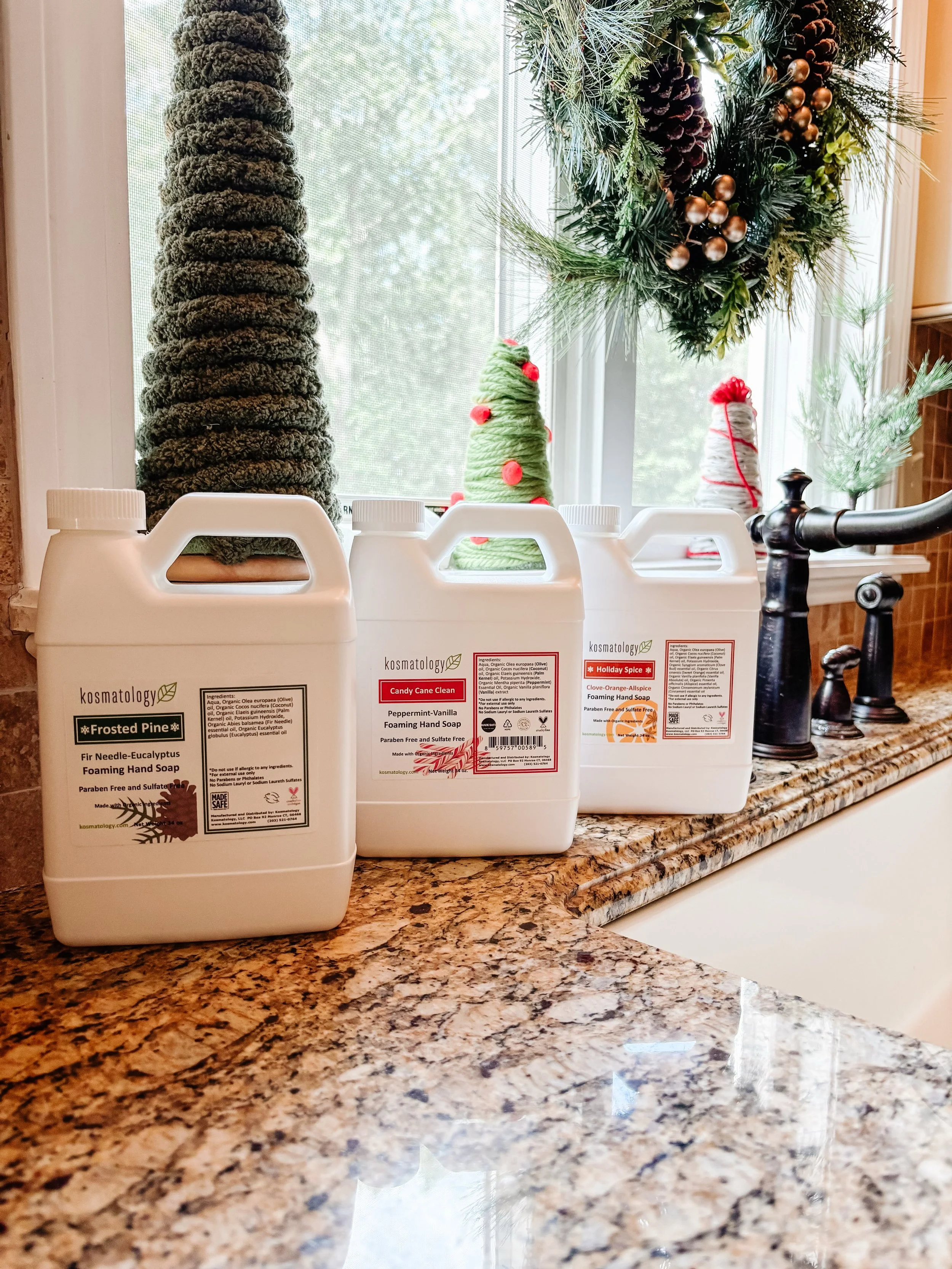 🎄✨ THE HOLIDAY SOAPS ARE HERE! ✨🎄

Our limited-edition holiday foaming hand soaps have officially arrived! ❤️💚

Stock up on your seasonal favorites in our 8.5 oz glass bottles or go big with our 34 oz refills&mdash;now in NEW packaging! Same soap 