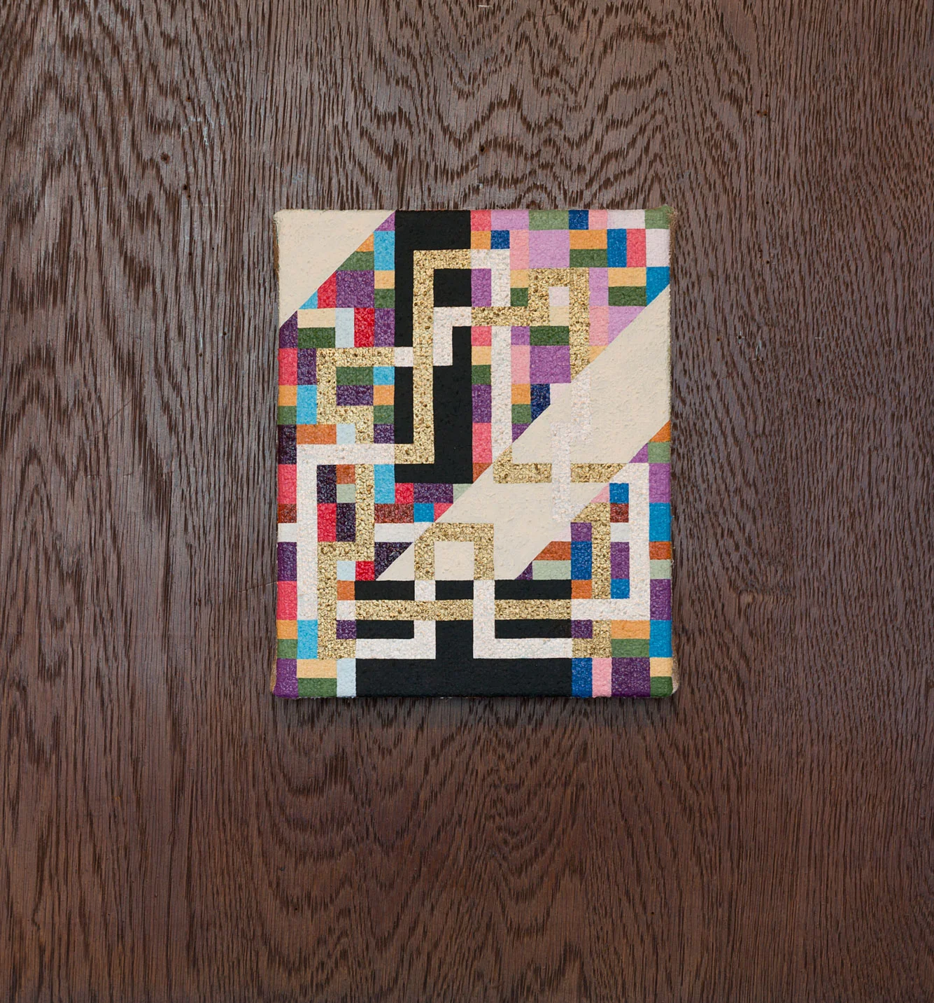 P.F.J.C. (S.I.H.G.) (2014) Acrylic on Jute Photo courtesy Shaun Waugh