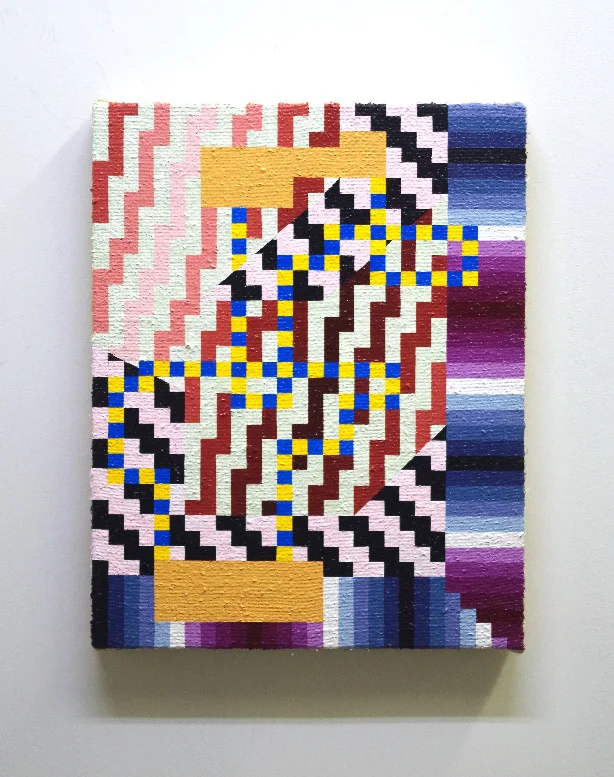 L.D.O.B.-O.E.-O. (2015) Acrylic on Jute