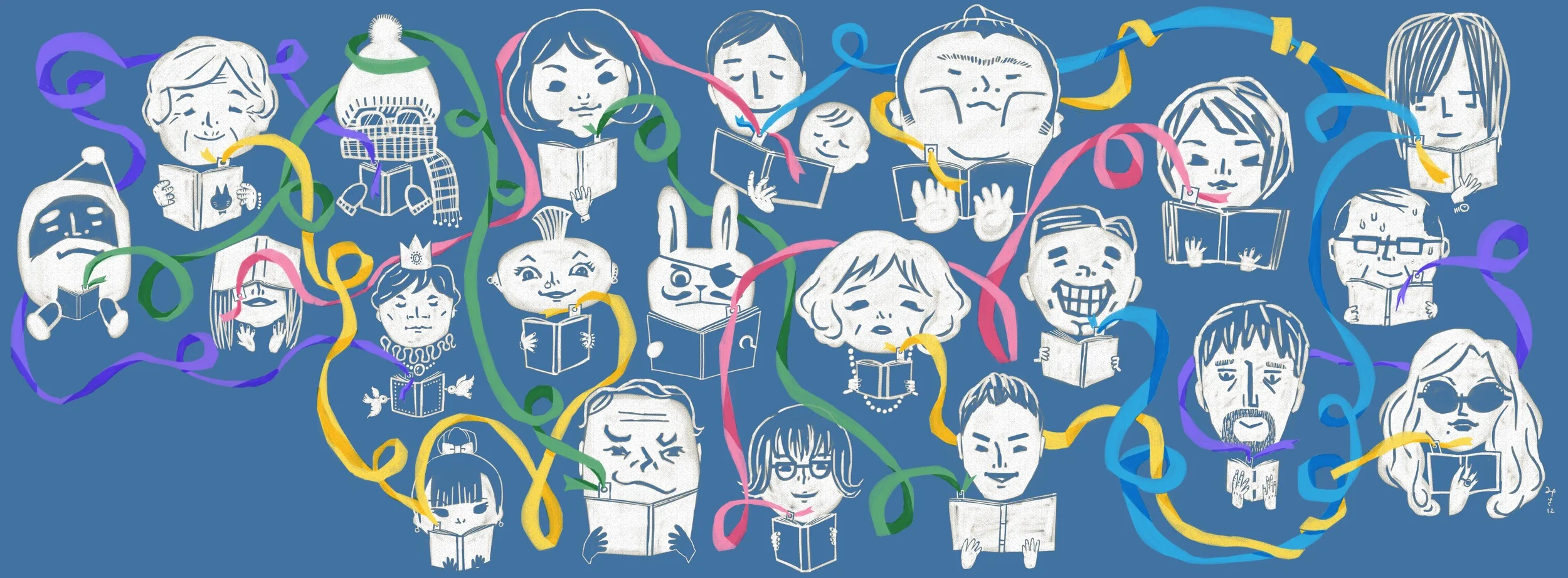 Facebook banner for LIBROGRAPH (an SNS app for bibliophiles)