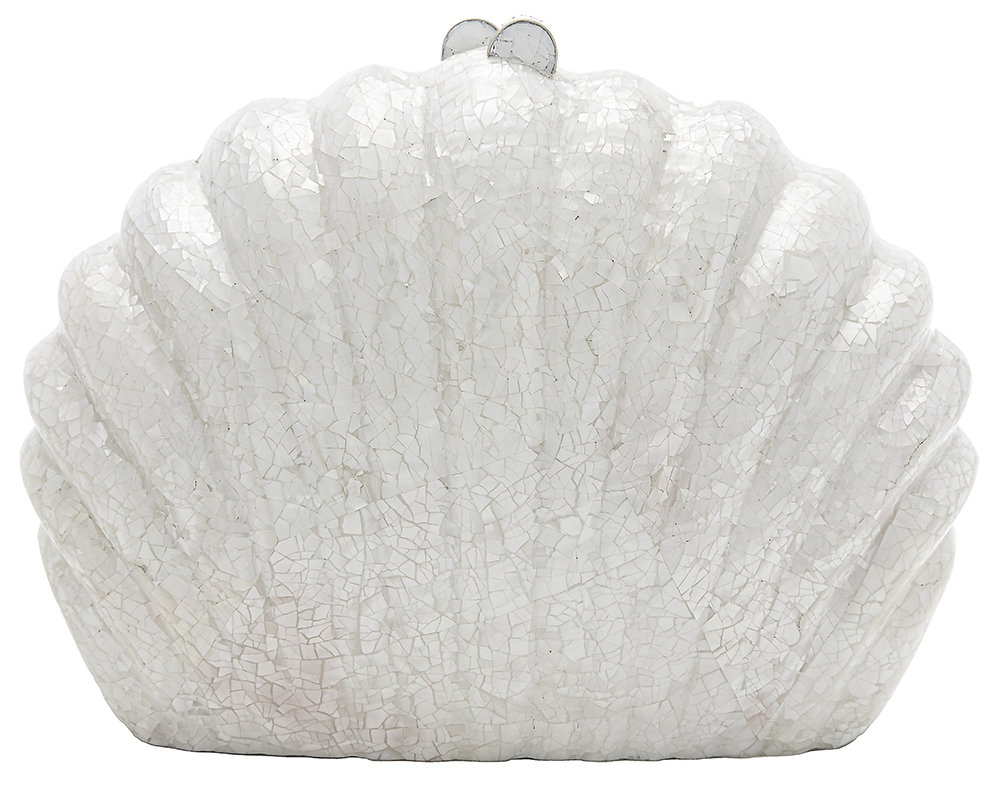 VENUS Clam Shell Minaudière - White