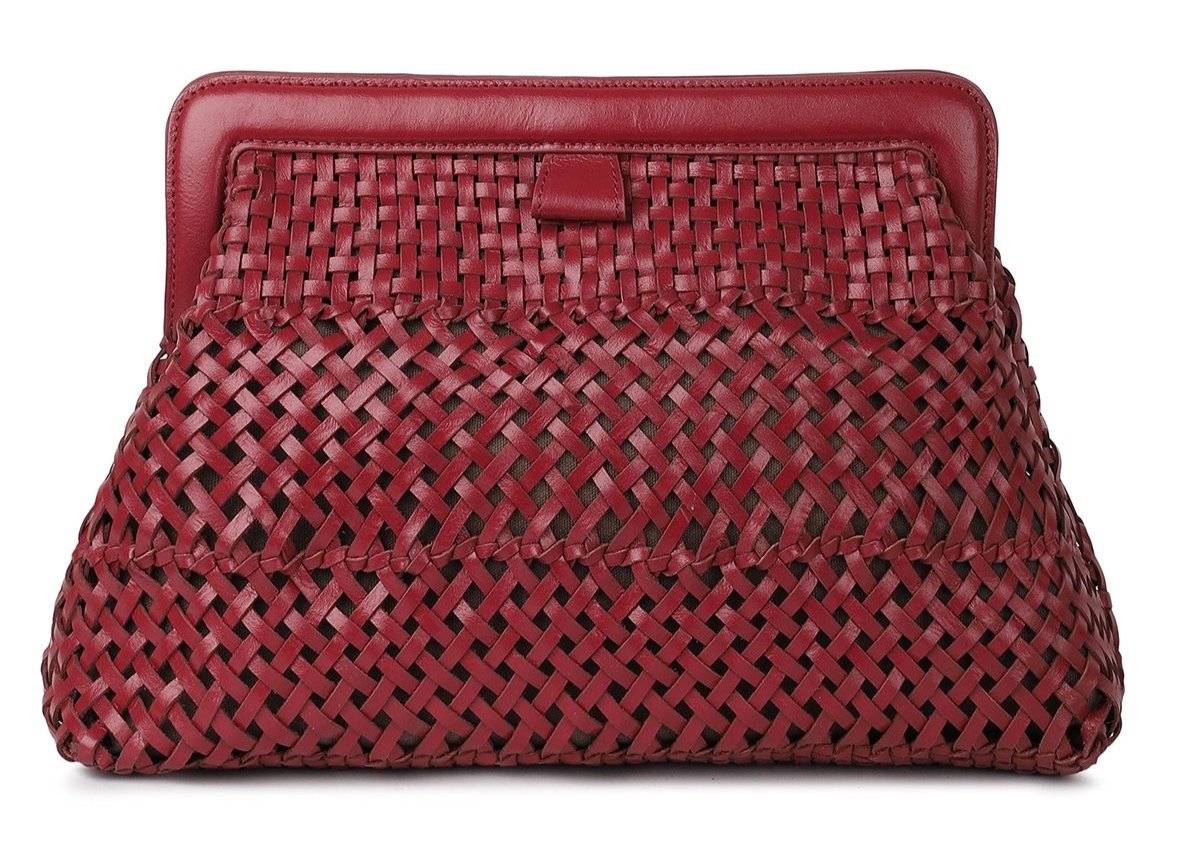 Fernanda frame clutch - Wine