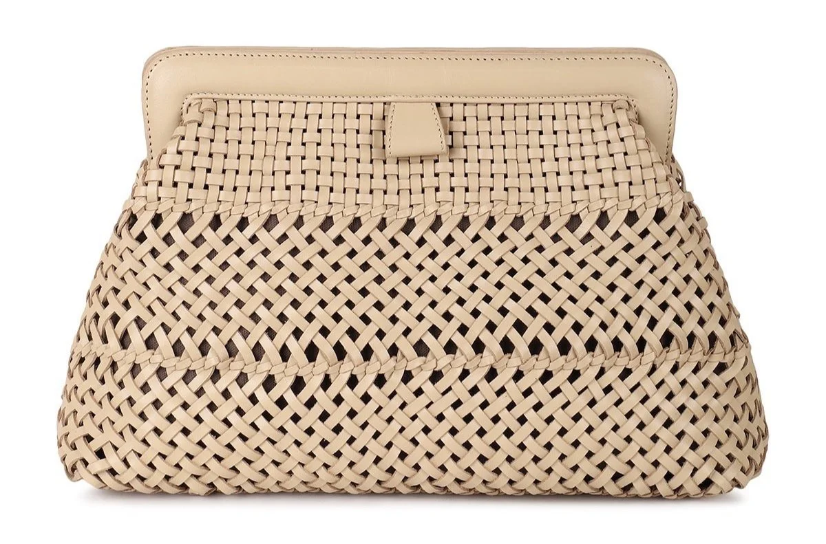 Fernanda frame clutch - Latte