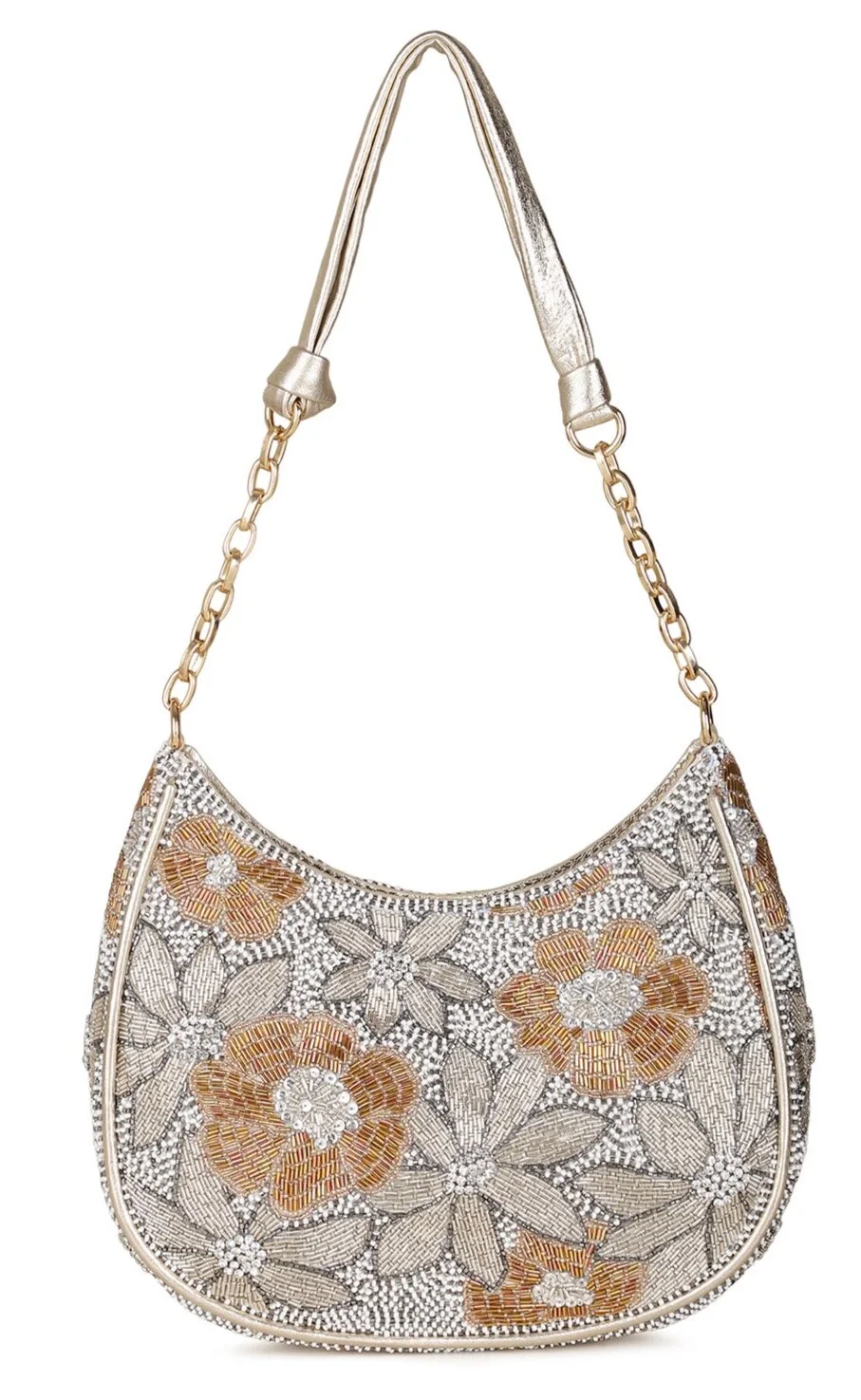 RAYA Beaded Shoulder Bag - Gold Multi