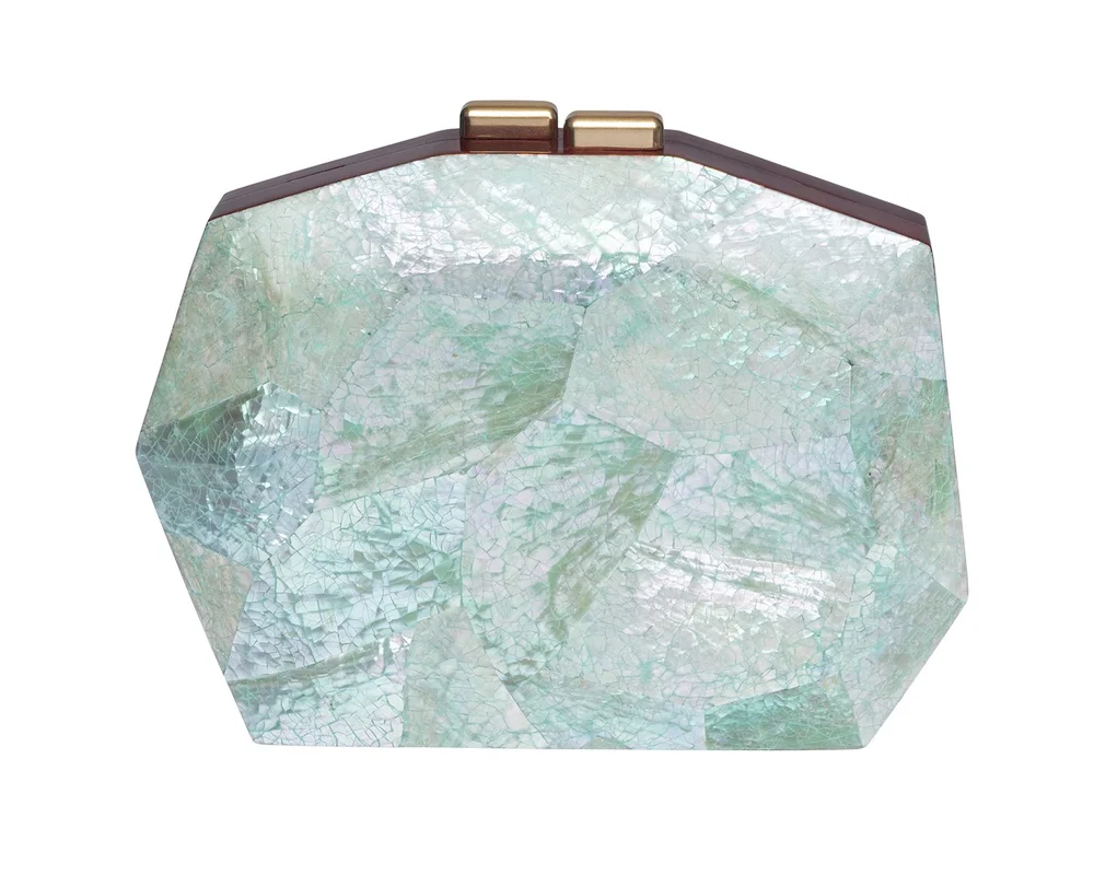 MEAGAN Shell Minaudiere - Mint — RAFE New York