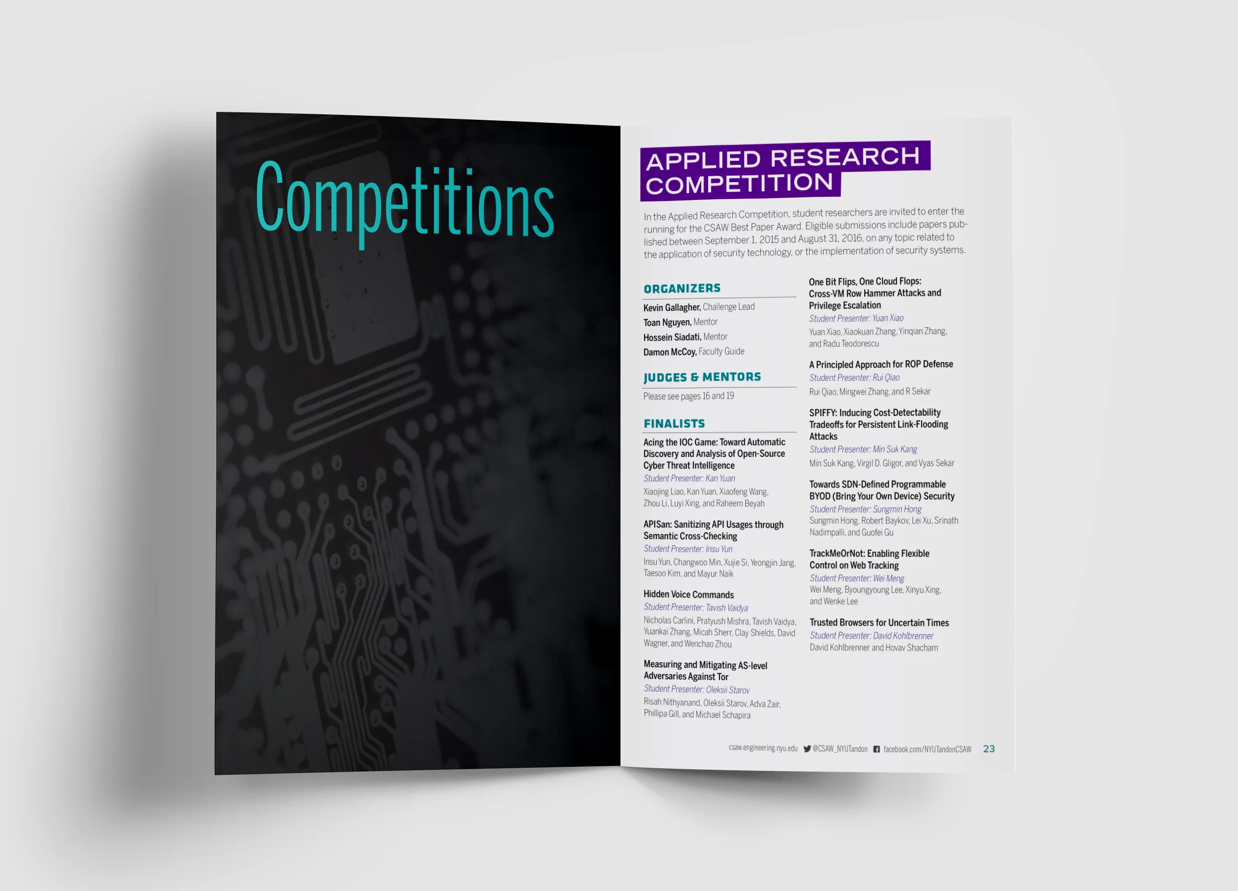 CSAW'16 Event Brochure