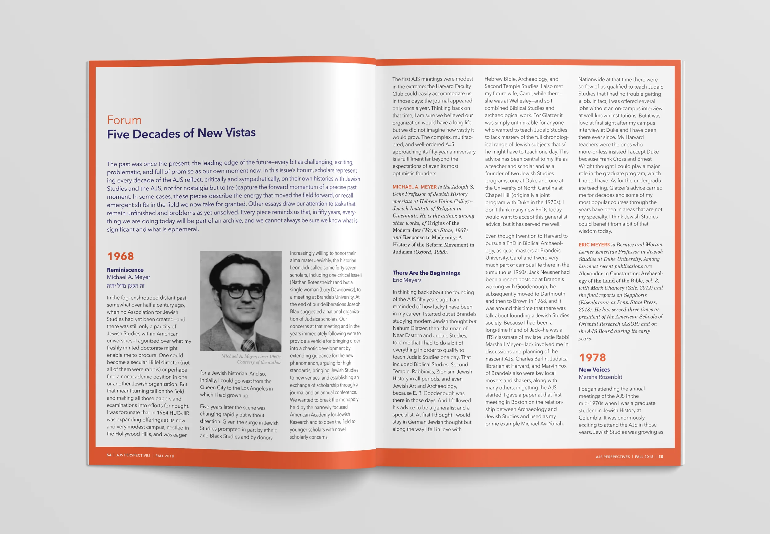 Perspectives Magazine, Fall 2018: New Vistas in Jewish Studies