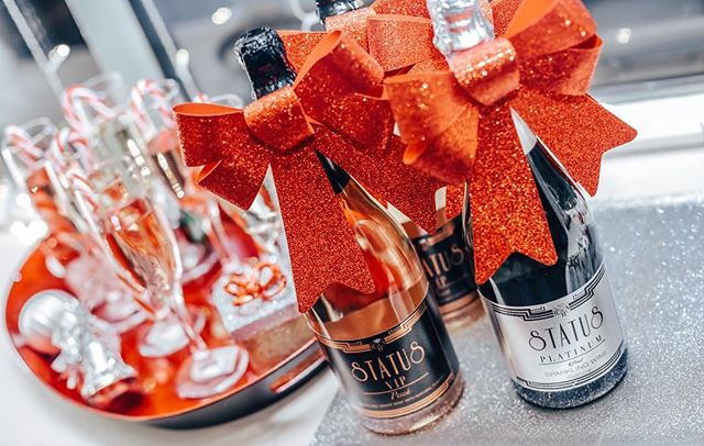 A glass of STATUS bubbly at your family holiday party will help to make the season bright!!!! We are so excited to celebrate Christmas with you all #whatsyourstatus #holidaycheers #holidaystatus #meryychristmas #tistheseason #bubbles #tistheseasontosparkle #sparkle #sparkling #wine #christmas #besttimeoftheyear #santababy #sacramentossparklingwine #sacramentoowned #sactown #916 #taste #sip #fluteglasses #fizzy #sundays #instamood #candycane #red #influencer