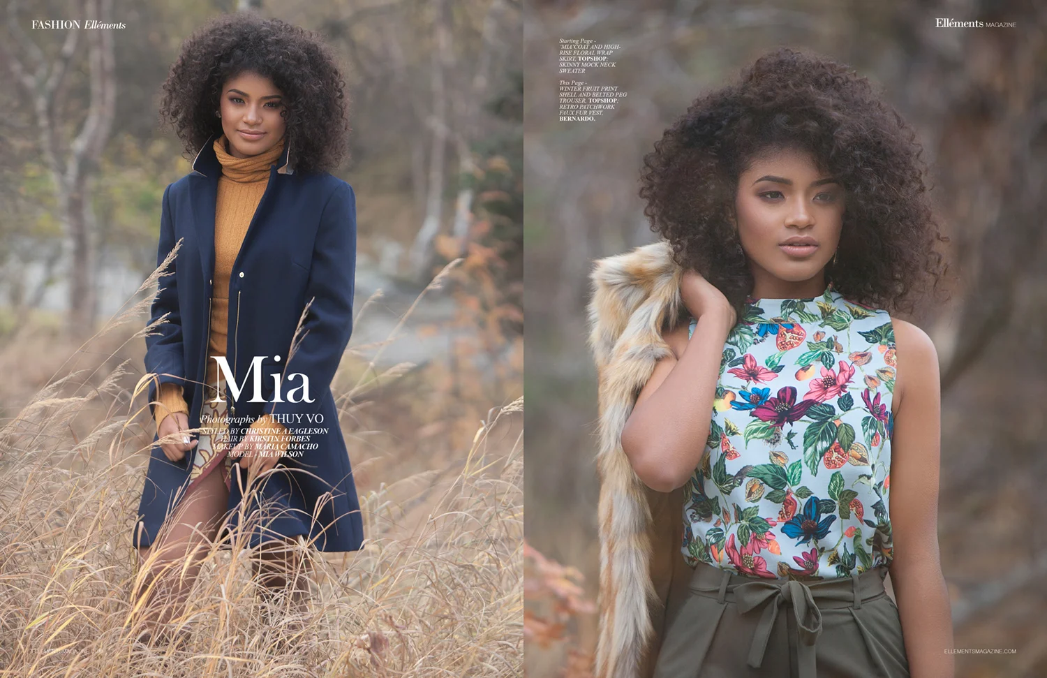 Mia in Ellements Magazine