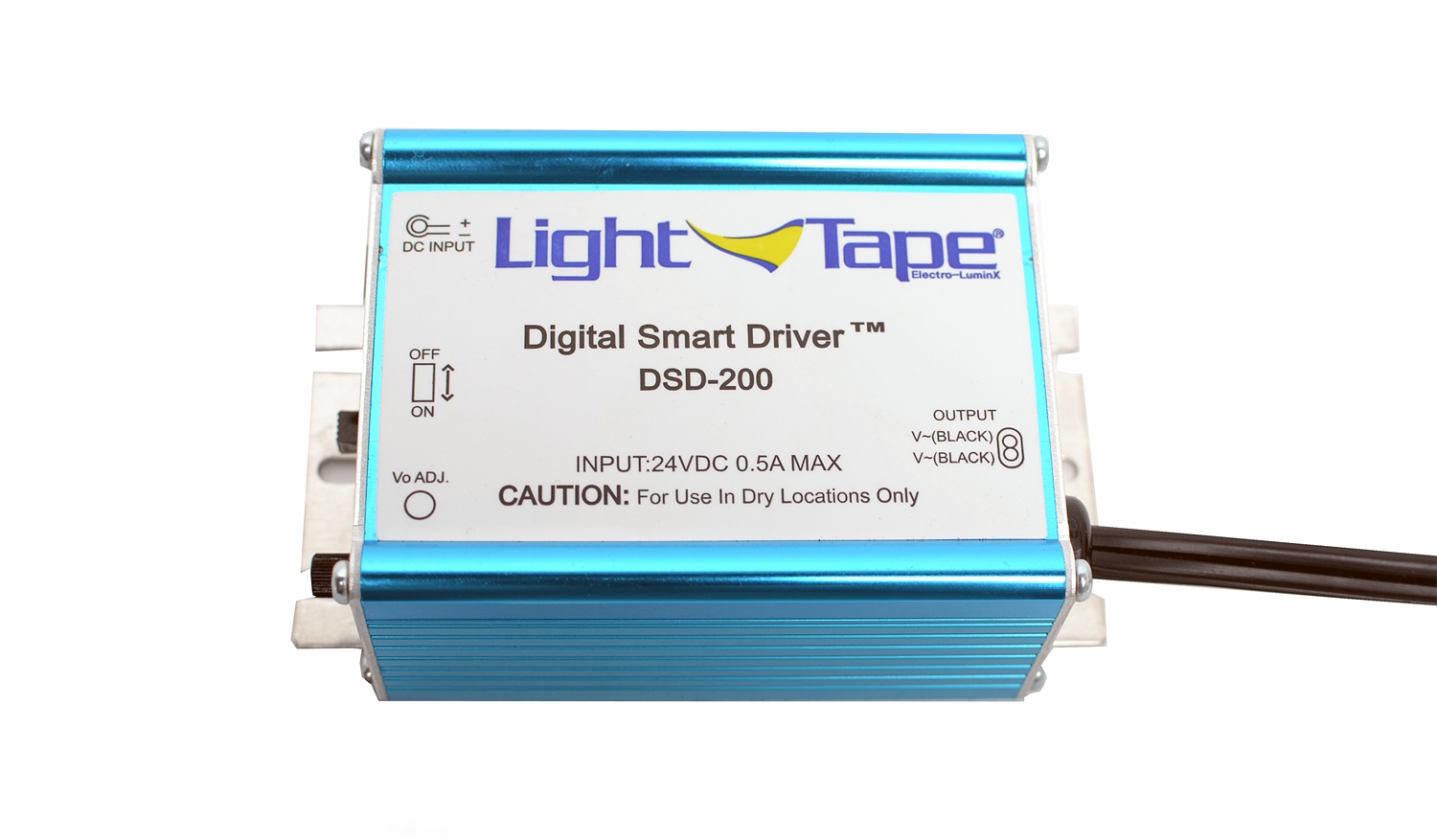 Model DSD-200 Illuminated Area: 5-250 sq. in. Input Current: 1-90 mA Input Voltage: 120 or 240 VAC Input Frequency: 50/60 Hz Output Voltage: 200-300 V Output Frequency: 500-800 Hz